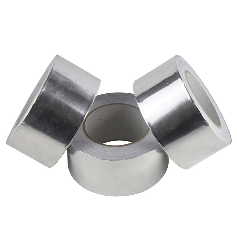 Customed Hvac Heat Resistant Self Adhesive Silver Aluminum Foil Tape For Air Ducting Manufacturers AT