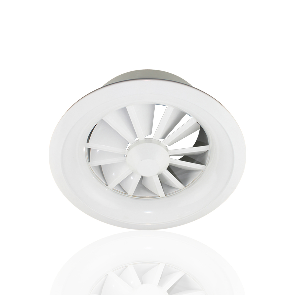 Hvac Ventilation Ceiling Adjustable Aluminum Rotating Supply Air Exhaust Round Swirl Air Diffuser SWD-A