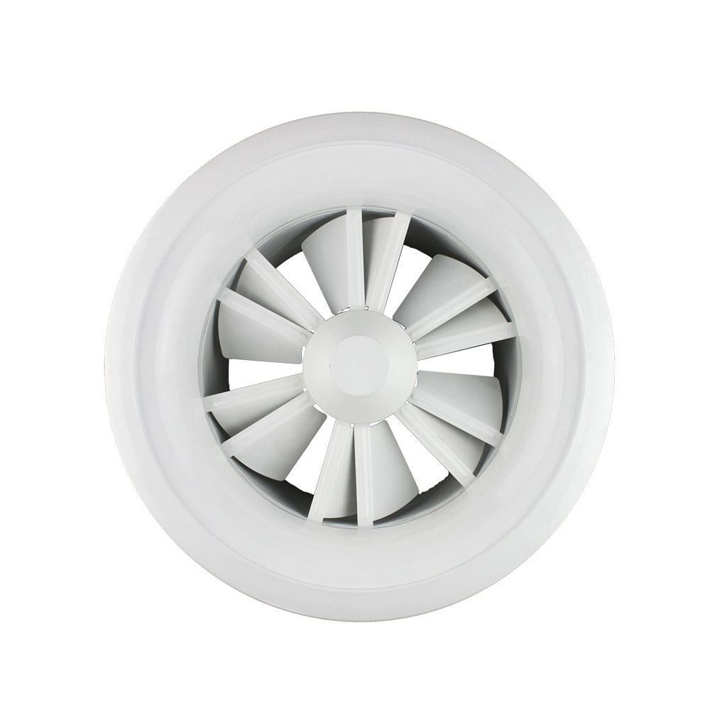 Havc Ventilation Ceiling Adjustable Aluminum Rotating Supply Air Exhaust Round Swirl Air Diffuser SWD-A