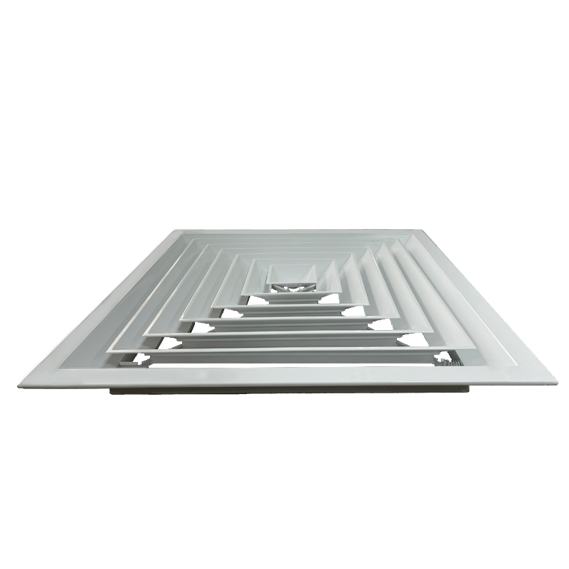  Hvac System Square Aluminium Ac Grille Ceiling Supply 4 Way Air Diffuser Manufacture SD-A2