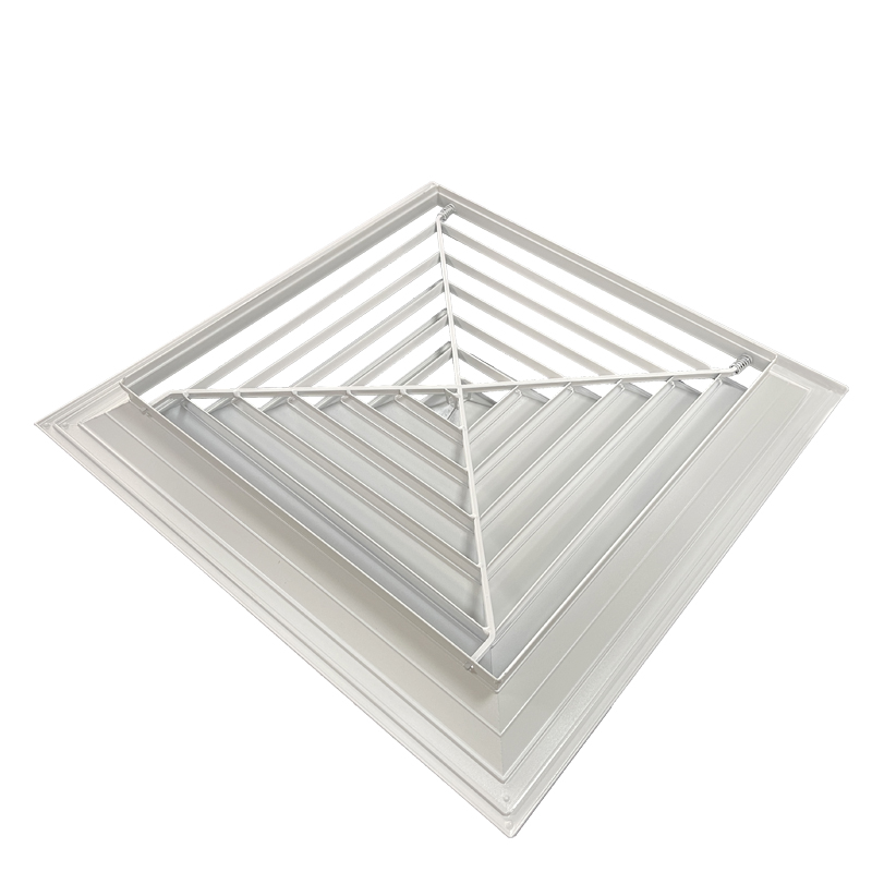  Hvac System Square Aluminium Ac Grille Ceiling Supply 4 Way Air Diffuser Manufacture SD-A2