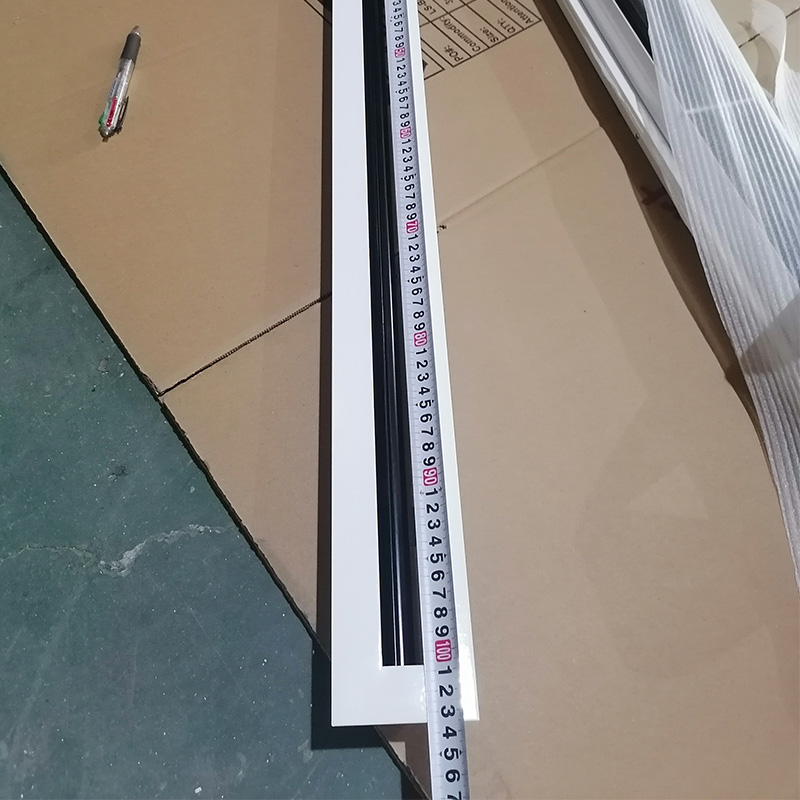China Factory Hvac Ventilation Morden Supply Air Vent Aluminum Linear Slot Diffuser With Plenum Box LS-A