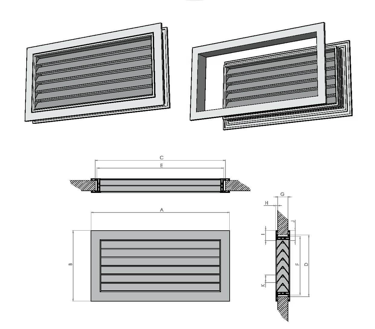 door ventilation grill