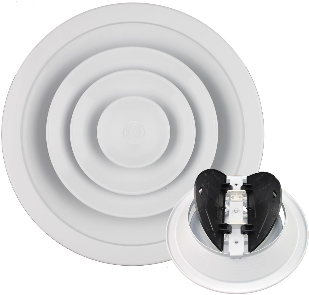 Ventilation Ac Air Conditioner Round Diffuser With Regulating Valve Round Ceiling Diffuser RD-A3
