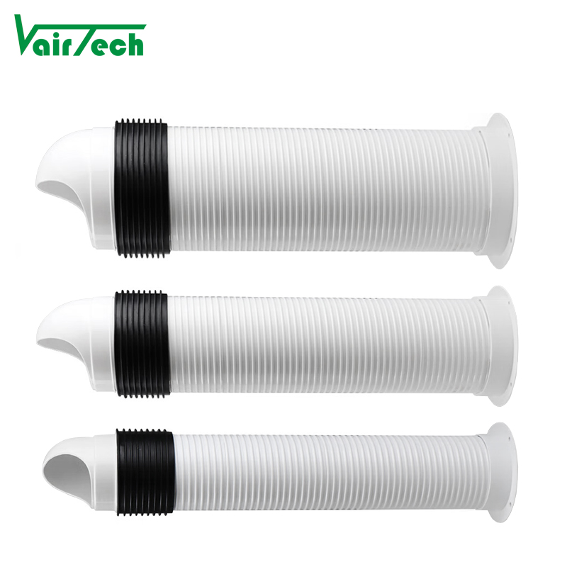 Through Wall Abs Plastic Ventilation Pipe Wall Mounted Splice Type Air Ventilator Winding Duct