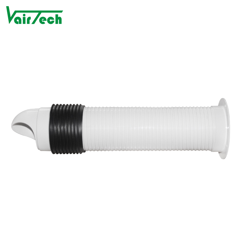 Through Wall Abs Plastic Ventilation Pipe Wall Mounted Splice Type Air Ventilator Winding Duct