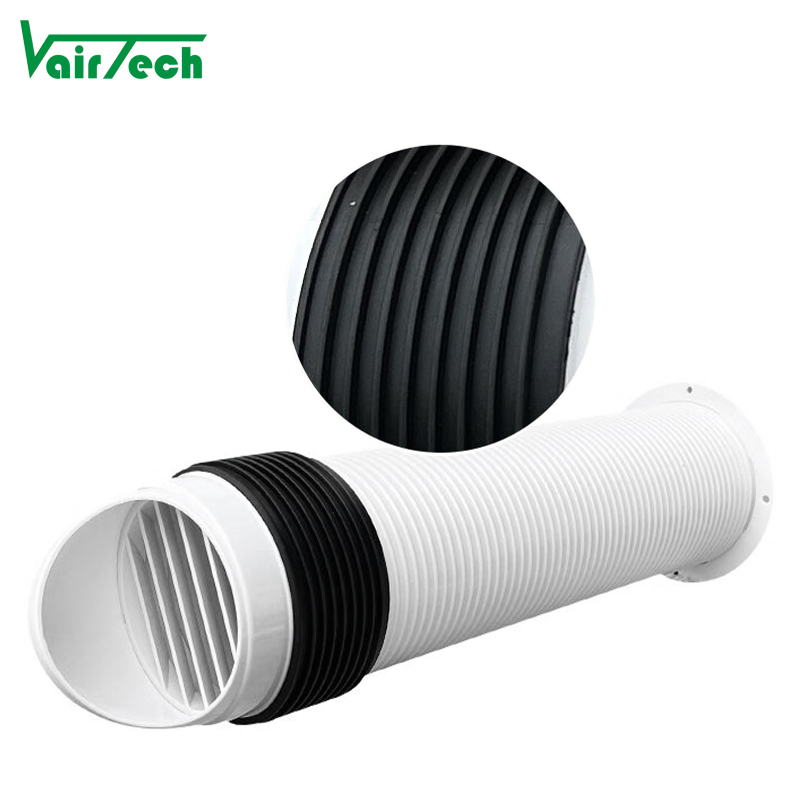 Through Wall Abs Plastic Ventilation Pipe Wall Mounted Splice Type Air Ventilator Winding Duct