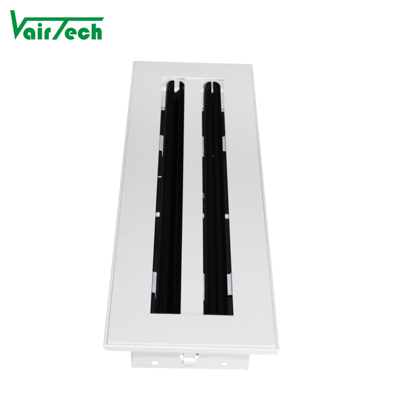 Hvac Aluminum Detachable Linear Slot Diffuser Adjustable Air Conditioning Grille With Safety Wire