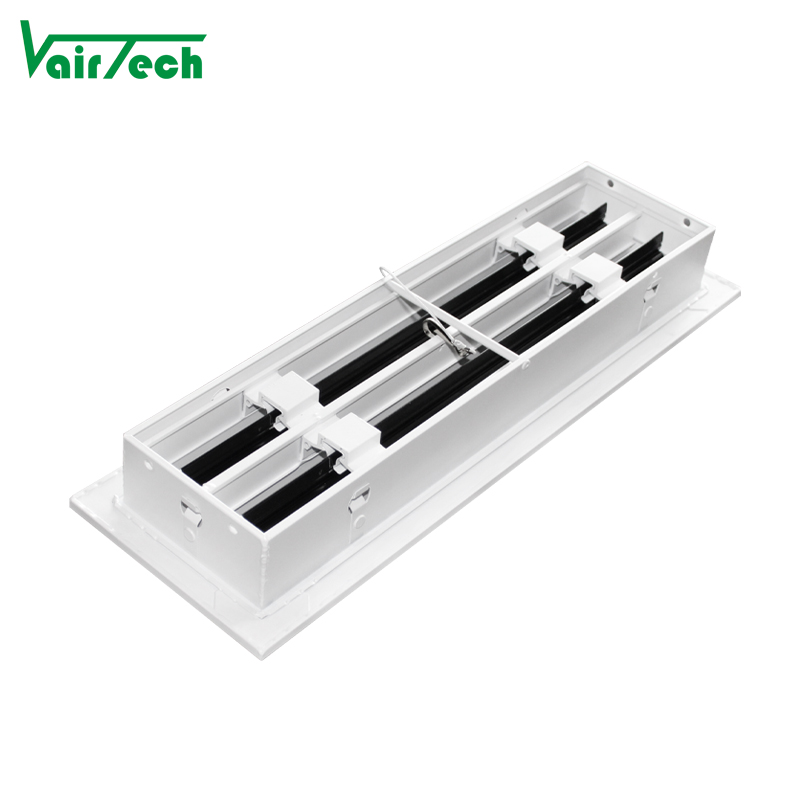 Hvac Aluminum Detachable Linear Slot Diffuser Adjustable Air Conditioning Grille With Safety Wire