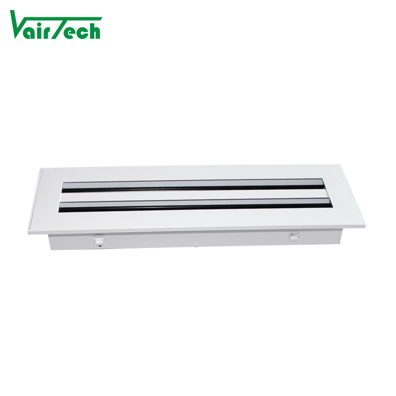 Hvac Aluminum Detachable Linear Slot Diffuser Adjustable Air Conditioning Grille With Safety Wire