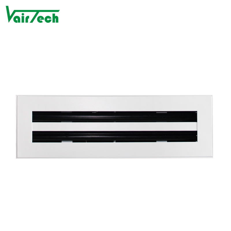 Hvac Aluminum Detachable Linear Slot Diffuser Adjustable Air Conditioning Grille With Safety Wire