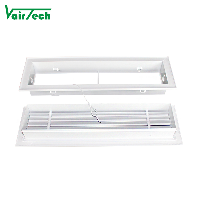 Hvac System Aluminum Removeable 0 Degree Linear Bar Air Grille For Ventilation