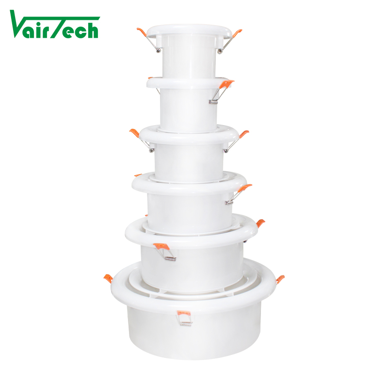 Hvac System Round Plastic Air Vent Grille Cover Air Conditioning Diffuser White Disc Air Valve