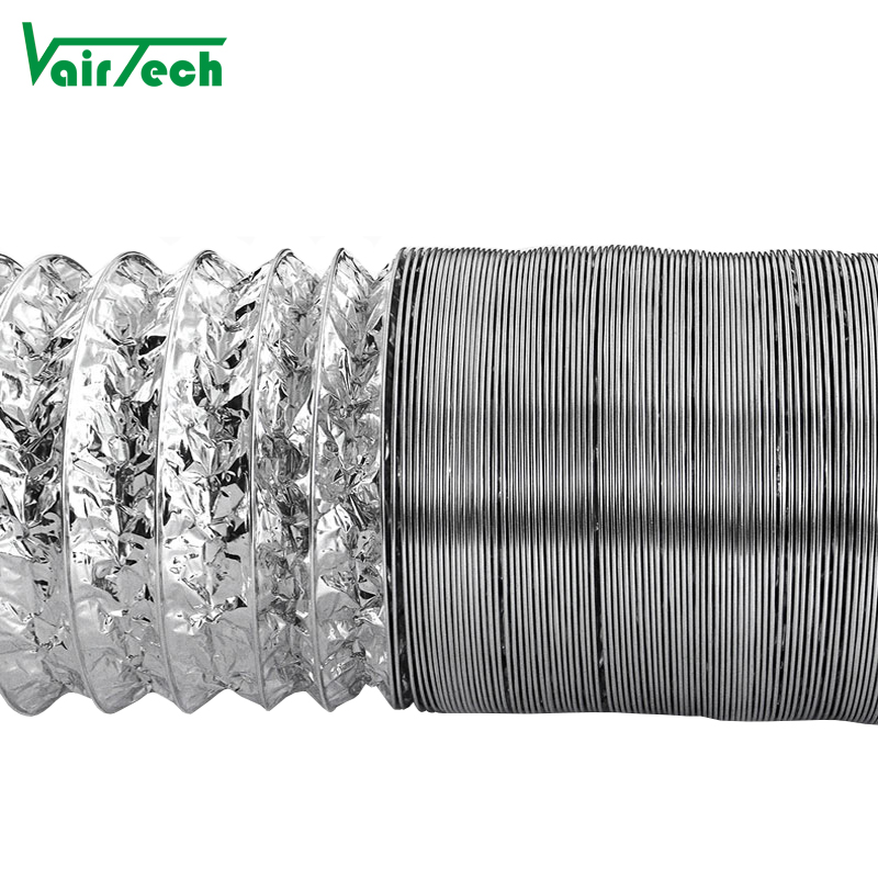 Aluminum Flexible Duct 4 6 8 10 Inch Fire Resistant Aluminum Foil Tube