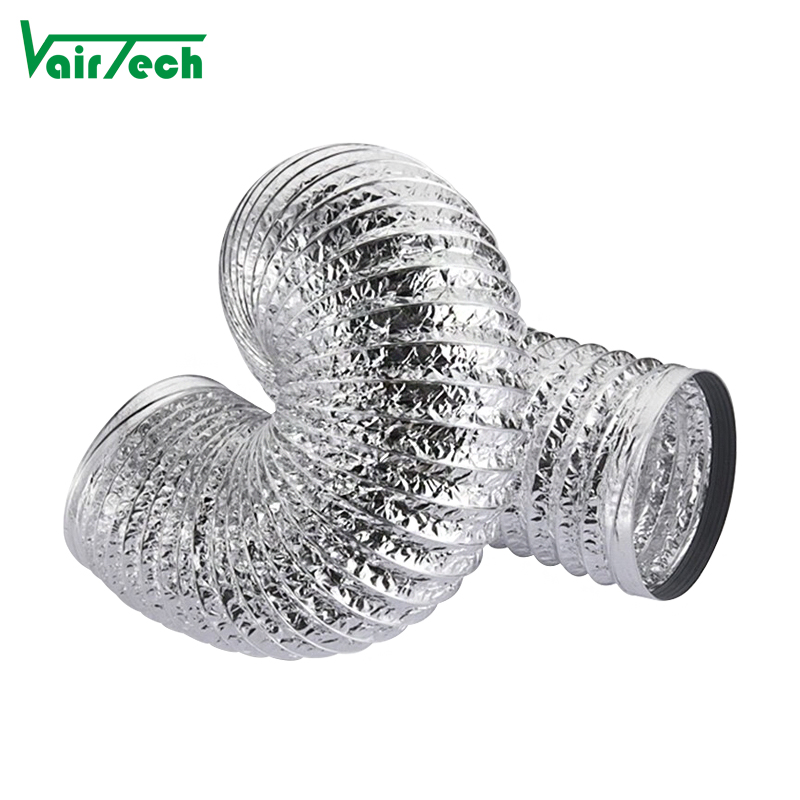 Aluminum Flexible Duct 4 6 8 10 Inch Fire Resistant Aluminum Foil Tube