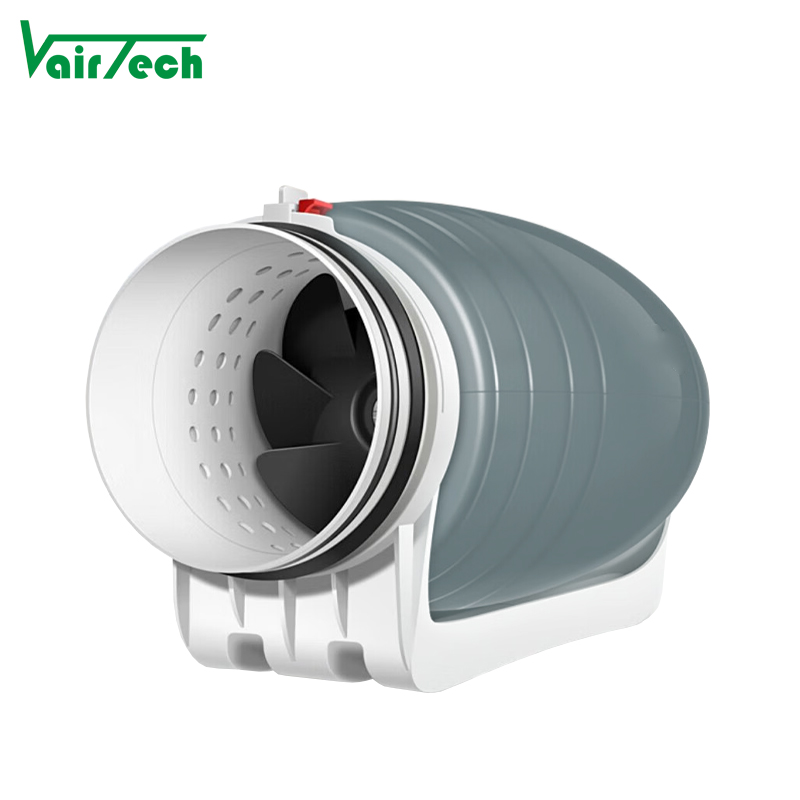 4 6 8 Inch Caliber Plastic Slient Air Fan In line Exhaust Fan Booster Fan For Ventilation