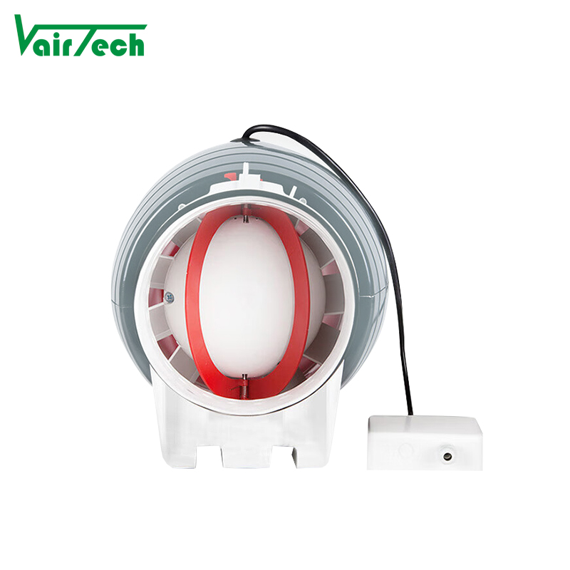 4 6 8 Inch Caliber Plastic Slient Air Fan In line Exhaust Fan Booster Fan For Ventilation