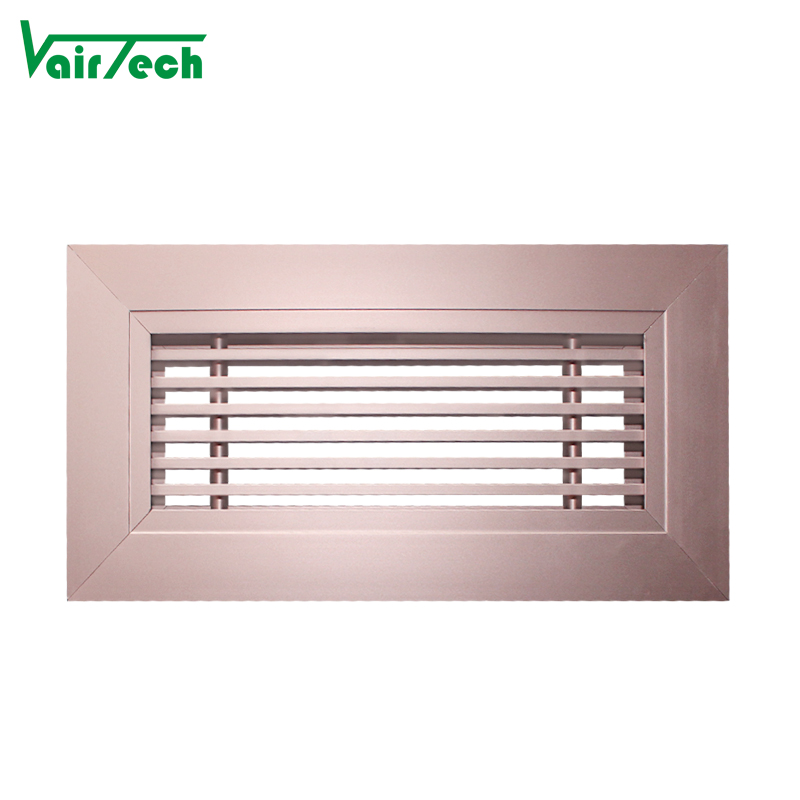 Hvac Decorative Rose Gold Floor Grille High Strength Aluminum Return Air Grilles