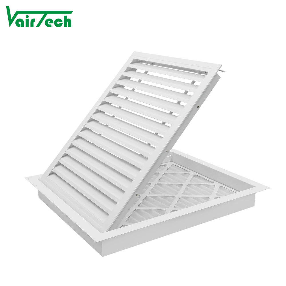 Hinge Type Return Air Grille Aluminum Ceiling Ventilation Grilles With Removable Filter