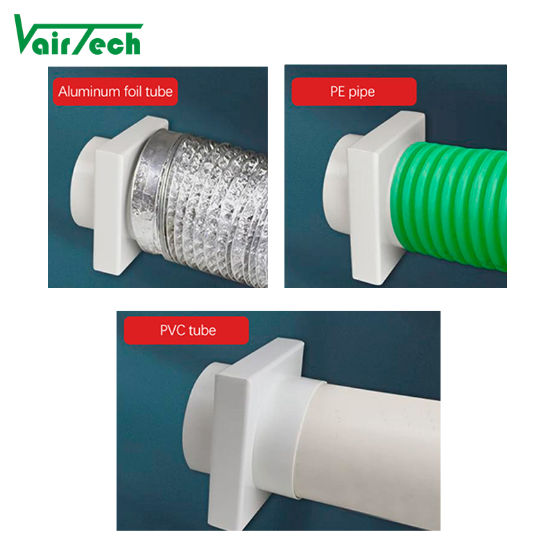 Pvc Ventilation Air Filter Pipe Plastic Exhaust Air Duct Purifier Multiple Filters