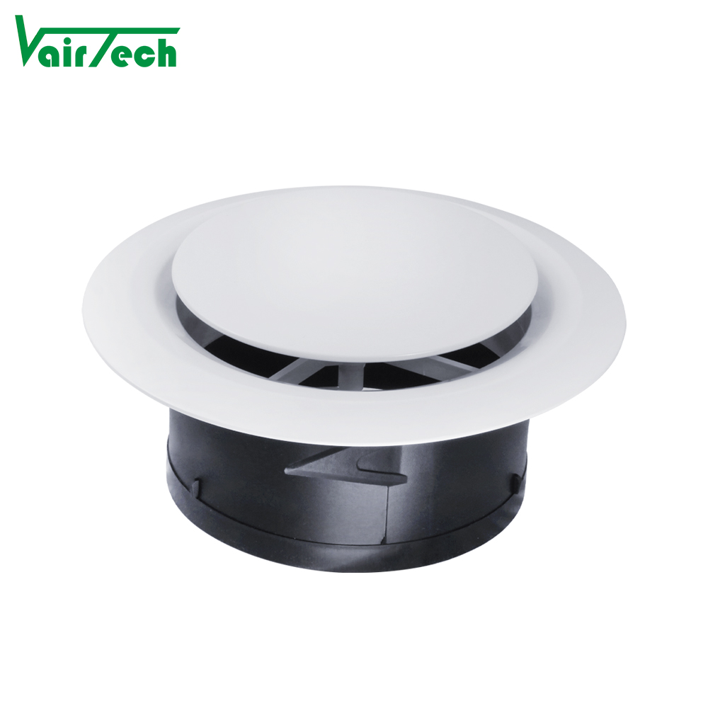 High Quality Plastic Adjustable Disc Air Valve Easy Installation Air Vent For Hvac System