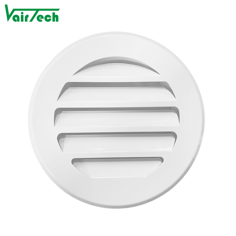 Waterproof Round Return Air Grille Outdoor Plastic White Air Vent For Ventilation