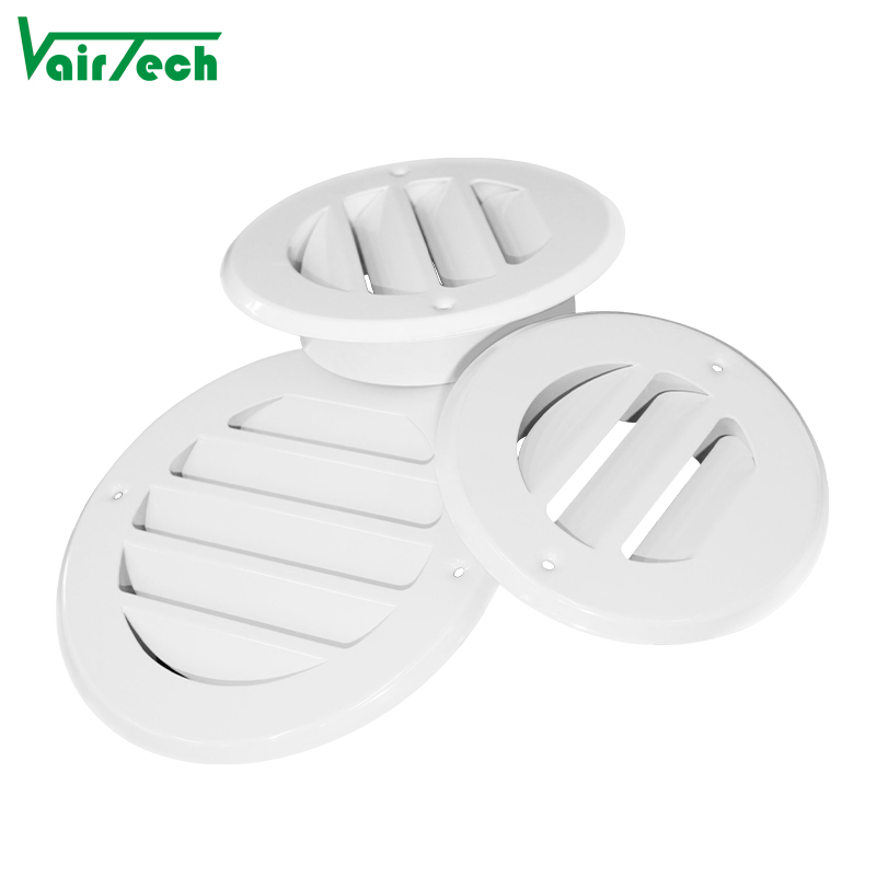 Waterproof Round Return Air Grille Outdoor Plastic White Air Vent For Ventilation