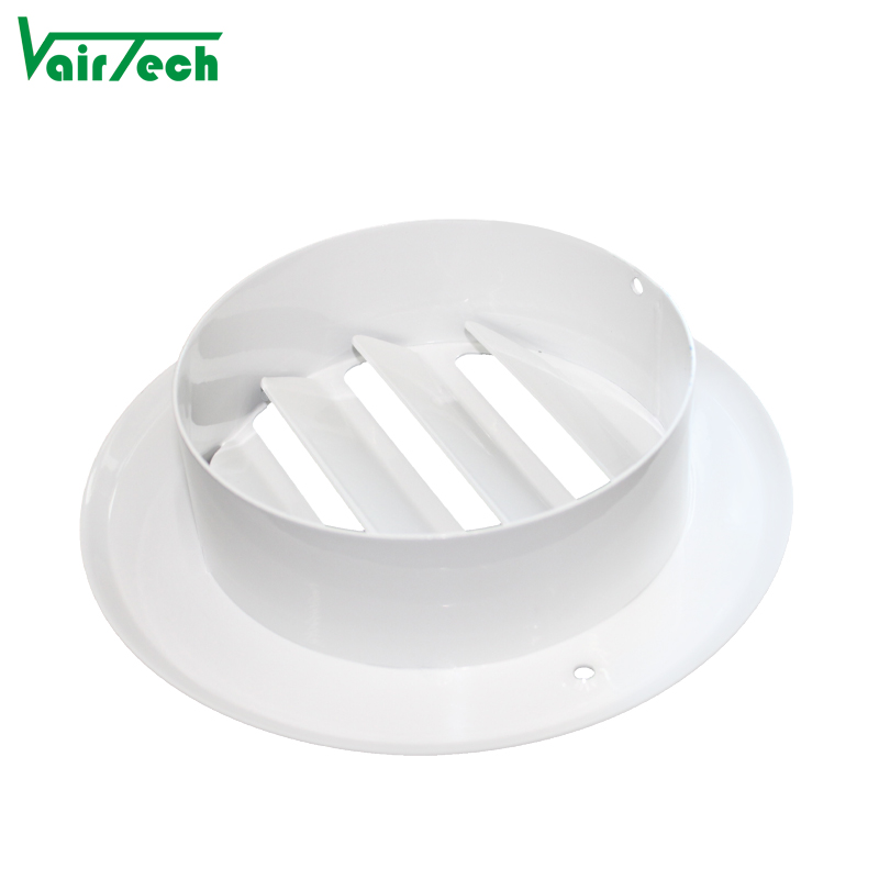 Waterproof Round Return Air Grille Outdoor Plastic White Air Vent For Ventilation