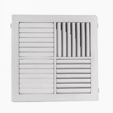 Detachable Four Wind Directions Plastic Square Air Diffuser With Round Duct Adaptor