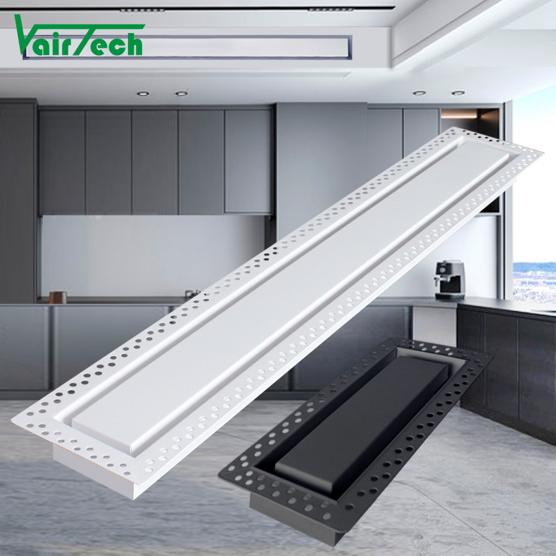 Hvac Ventilation Metal White Flush Wall Register Vent Ceiling 4x10 Metal Exhaust Drywall Mount Vent