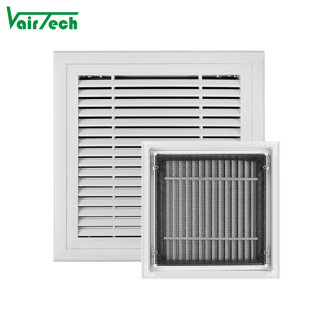 Hvac Return Air Grille Detachable Plastic Ventilation Louver Air Conditioner Air Register With Filter