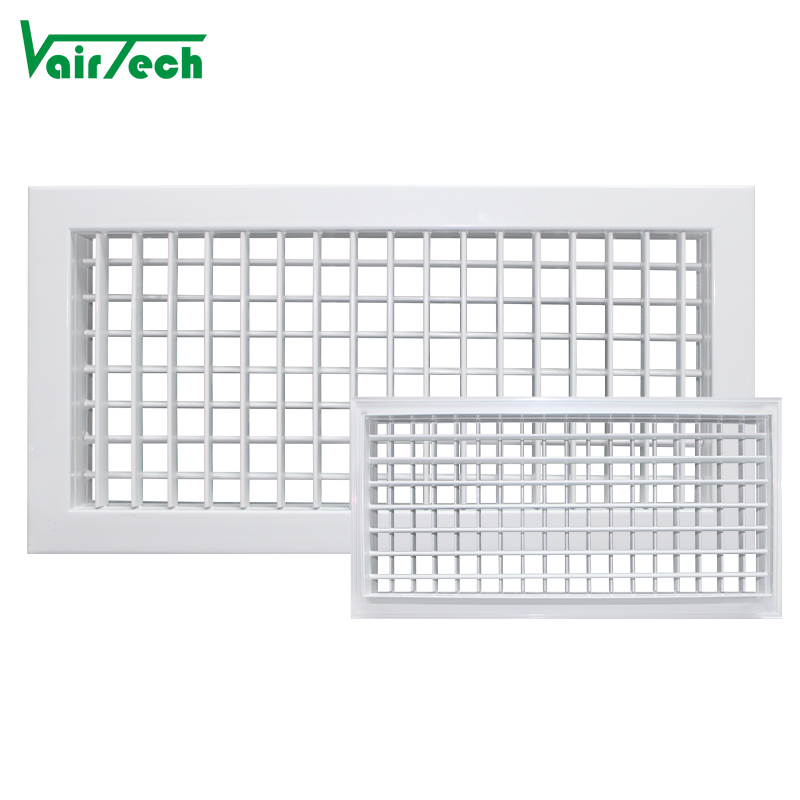 Adjustable Sidewall Register Aluminum Double Deflection Grille White Ceiling Exhaust Air Vent HVAC Return Air Grille