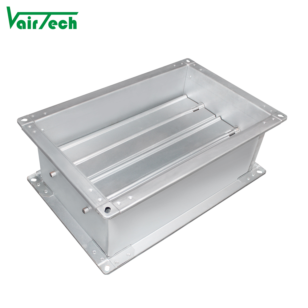 Customizable Contemporary Rectangular Galvanized Steel Damper with Actuator for HVAC Air Volume Control
