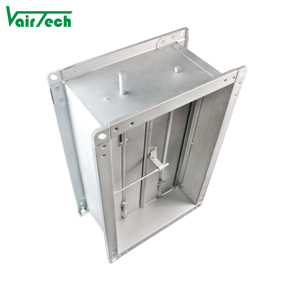 Customizable Contemporary Rectangular Galvanized Steel Damper with Actuator for HVAC Air Volume Control