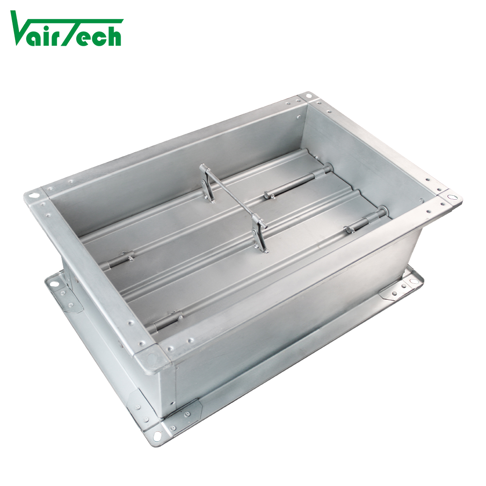 Customizable Contemporary Rectangular Galvanized Steel Damper with Actuator for HVAC Air Volume Control