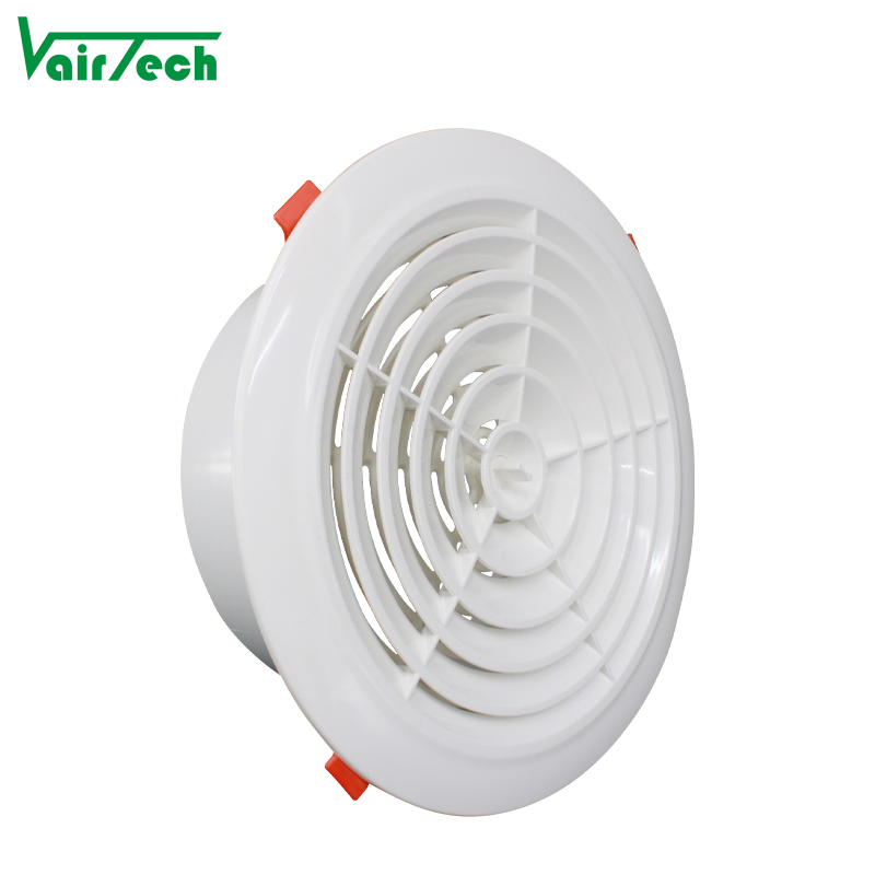 Hvac System Air Conditioning Vent Abs Plastic Grilles Air Conditioner Vent Cover Ceiling Plastic Round Air Vents