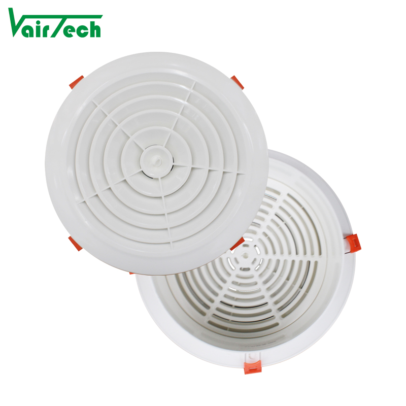 Hvac System Air Conditioning Vent Abs Plastic Grilles Air Conditioner Vent Cover Ceiling Plastic Round Air Vents