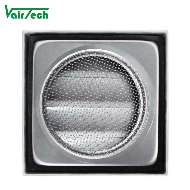 Stainless Steel Louver Vent Cover with Gravity Flaps Rainproof HVAC Exhaust Hood for Outdoor Air Conditioning & Ventilation