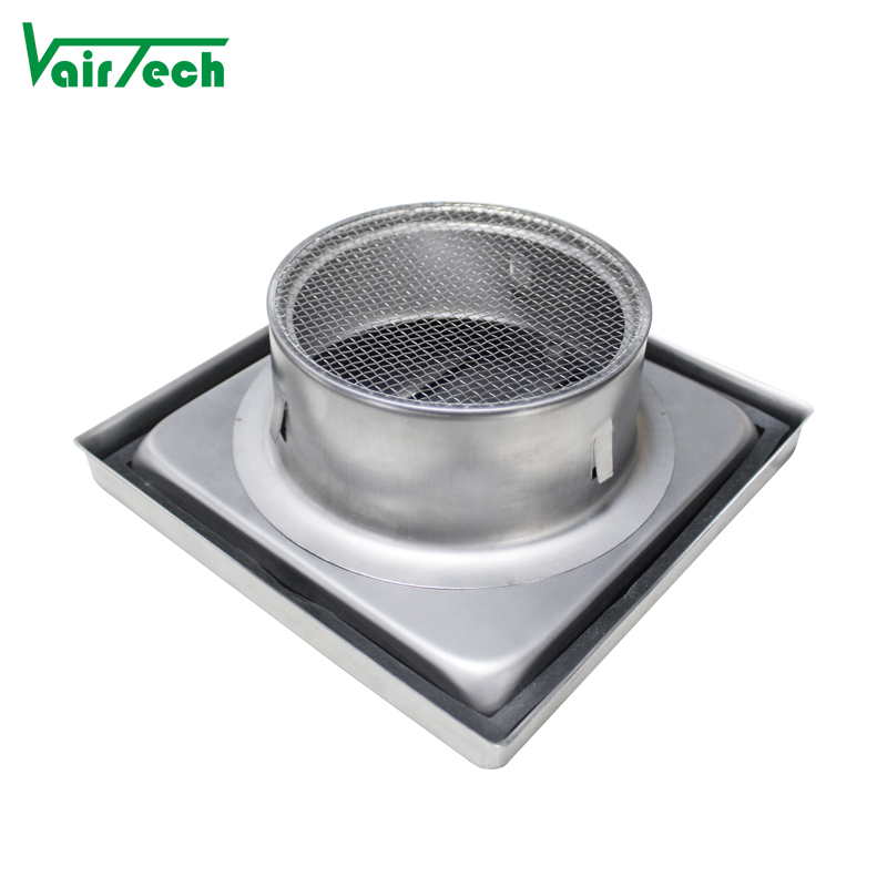 Stainless Steel Louver Vent Cover with Gravity Flaps Rainproof HVAC Exhaust Hood for Outdoor Air Conditioning & Ventilation