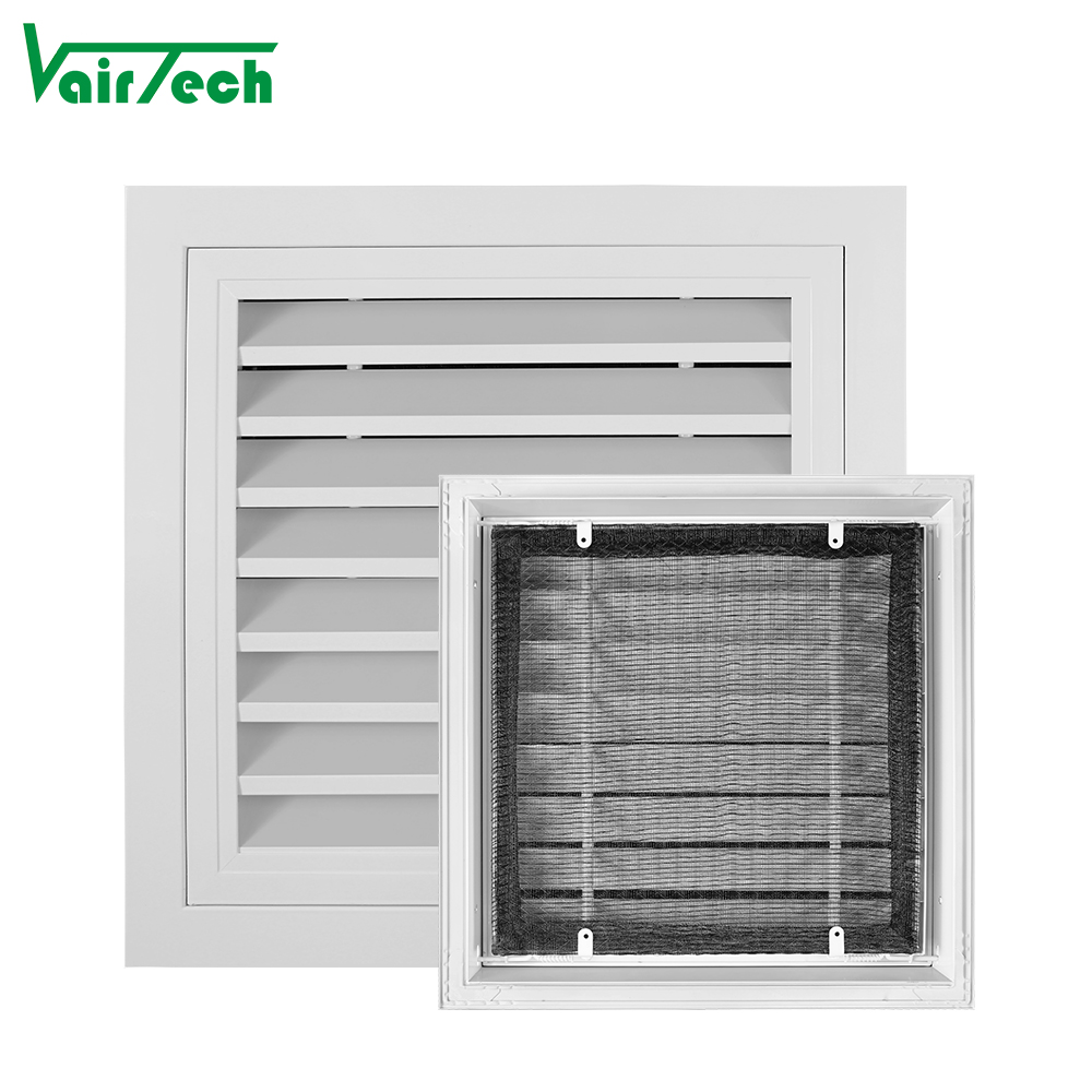 Hvac System Hinge Type Return Air Grille Wall Detachable Air Louver With Air Filter Easy Installation