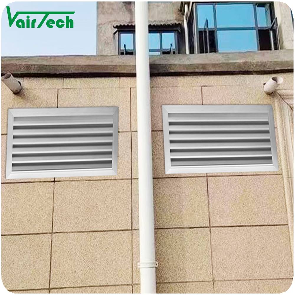 Waterproof Louver Aluminum Outdoor Return Air Grille Wallmount Exhaust Ventilation Rainproof Louver