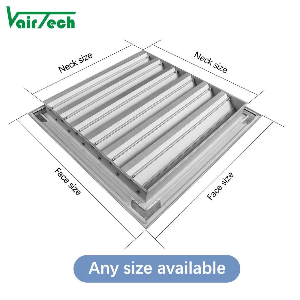 Waterproof Louver Aluminum Outdoor Return Air Grille Wallmount Exhaust Ventilation Rainproof Louver
