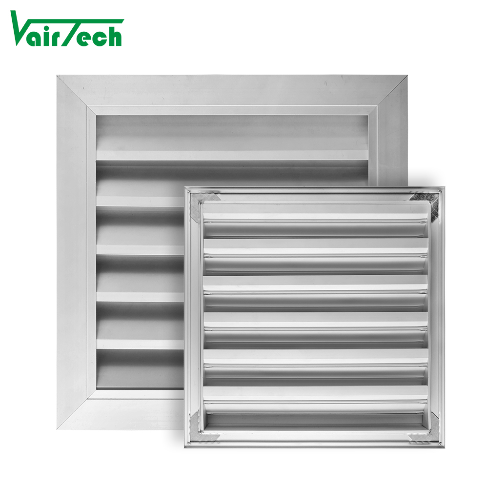 Waterproof Louver Aluminum Outdoor Return Air Grille Wallmount Exhaust Ventilation Rainproof Louver