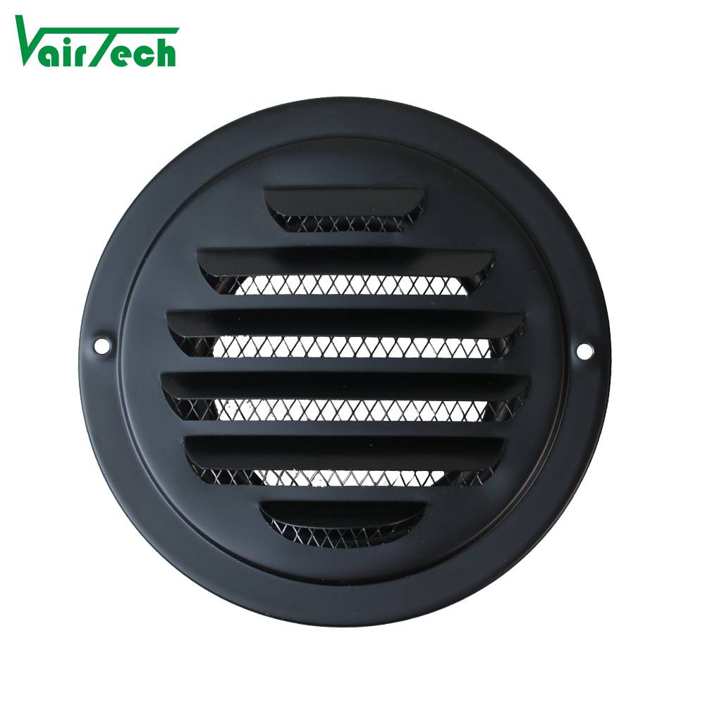 Modern Design Flat Grille Stainless Steel Air Outlet Exterior Wall Rainproof Vent Breathable Cap Exhaust Vent Aluminum Alloy