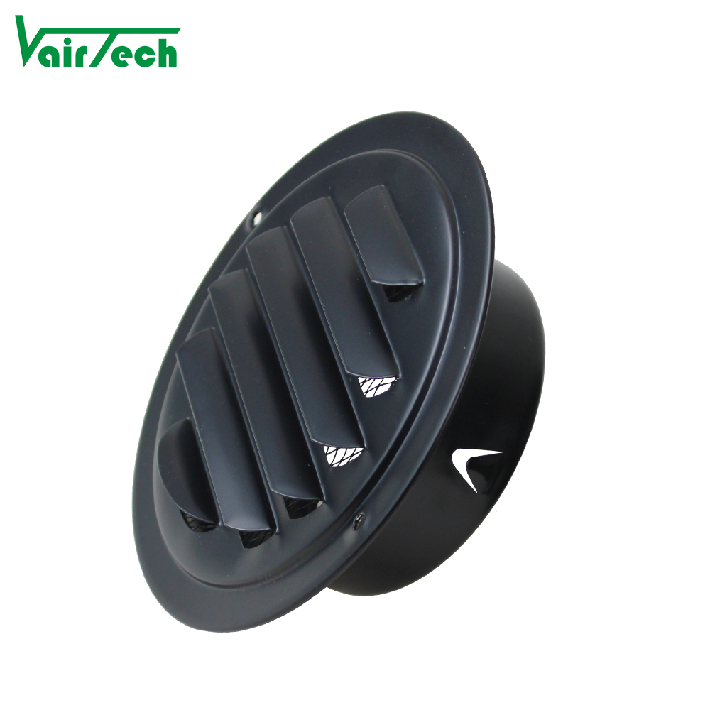 Modern Design Flat Grille Stainless Steel Air Outlet Exterior Wall Rainproof Vent Breathable Cap Exhaust Vent Aluminum Alloy