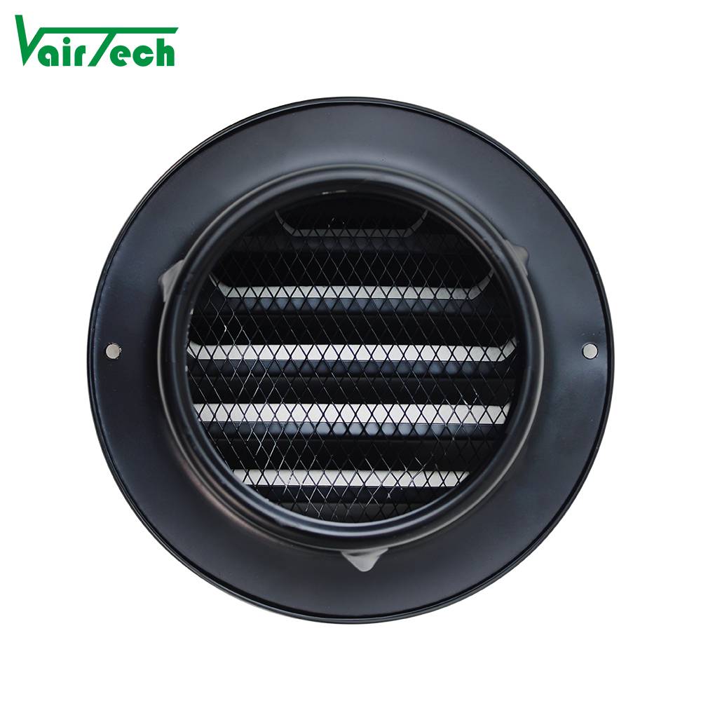 Modern Design Flat Grille Stainless Steel Air Outlet Exterior Wall Rainproof Vent Breathable Cap Exhaust Vent Aluminum Alloy