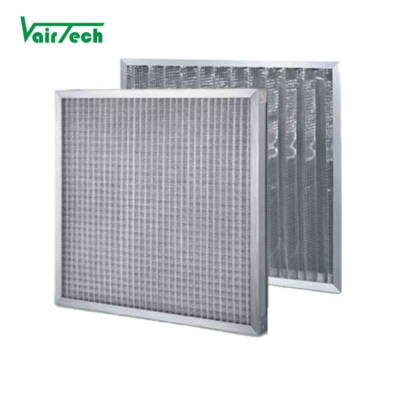 Metal Mesh Pre Filter Washable Acid Alkali Resistant 300C High Temp FRS JS Series HVAC Cleanroom Air Purification 10μm Filtration