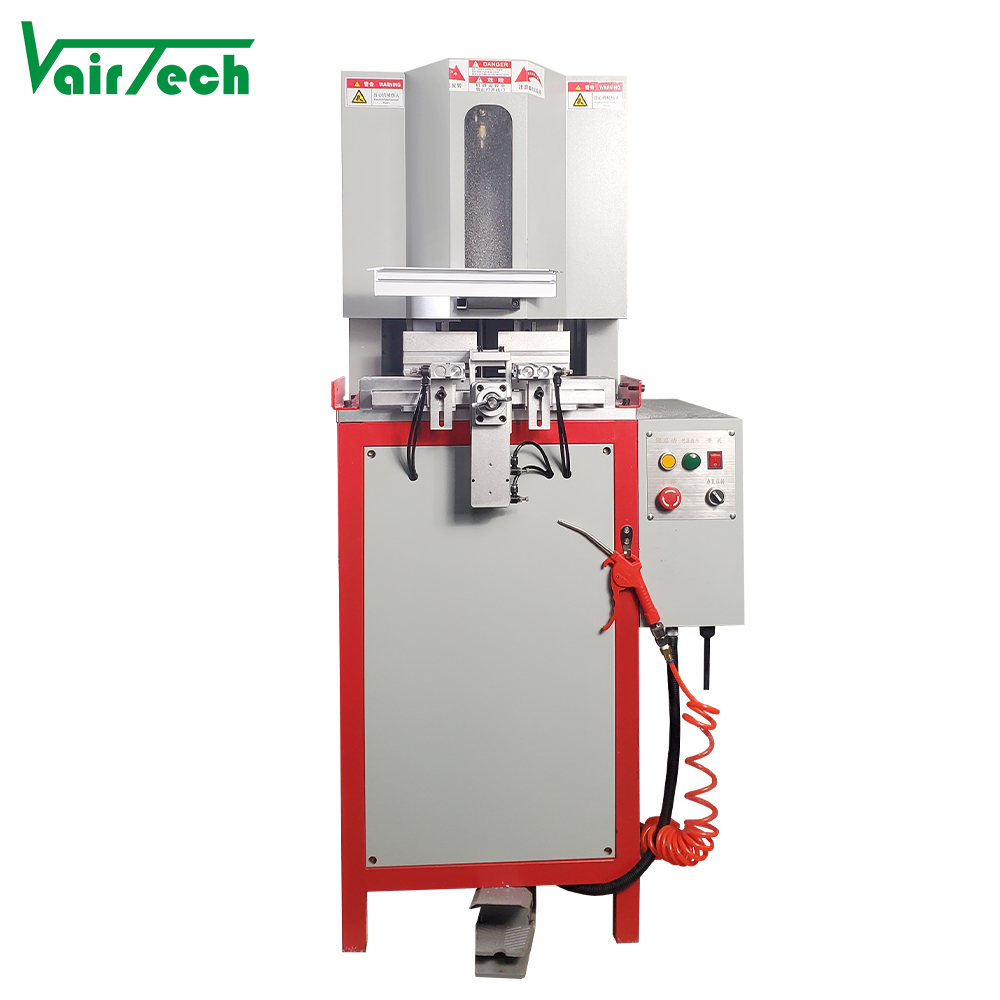 Automatic Vertical Dual Cut Saw 45° Aluminum Cutting Punching Machine 450pcs/h for Production HVAC Air Grille Diffuser Frame