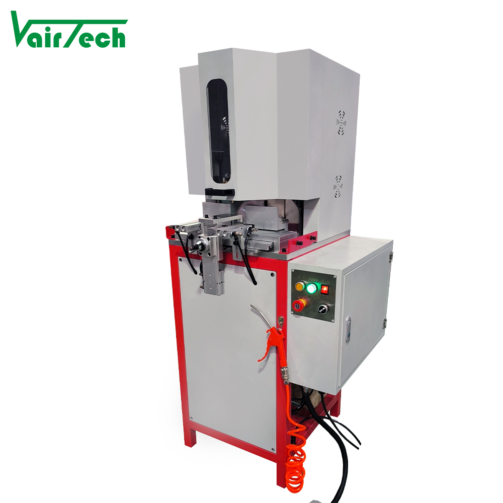 Automatic Vertical Dual Cut Saw 45° Aluminum Cutting Punching Machine 450pcs/h for Production HVAC Air Grille Diffuser Frame