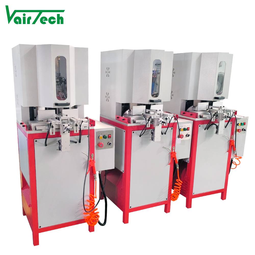 Automatic Vertical Dual Cut Saw 45° Aluminum Cutting Punching Machine 450pcs/h for Production HVAC Air Grille Diffuser Frame